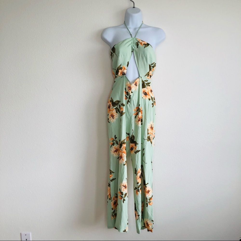 NEW FLYNN SKYE Jordyn Jumpsuit in Mint Gatherings Size Small Boho Feminine